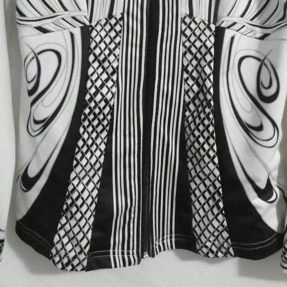CATWALK | medium | White Zip-Up Jacket With Incredible All-Over Print Design - Picture 7 of 15